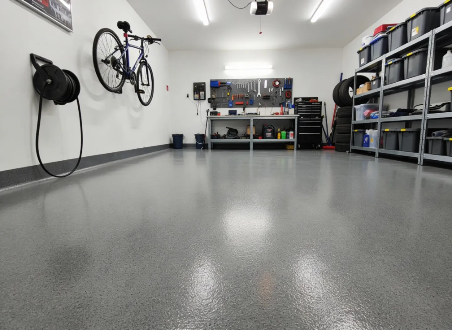 Color quartz epoxy flooring with decorative quartz aggregate in a Central NJ healthcare facility